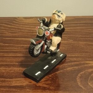 Motorcycle Hog On A Hog Figurine Preloved